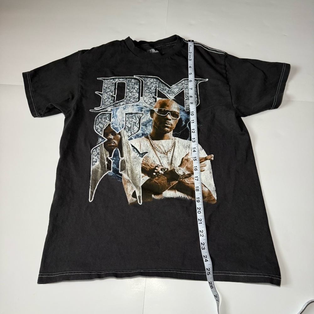 Black Graphic Short-Sleeve Men’s Crew Tee with Front Portrait Print - Picture 4 of 5